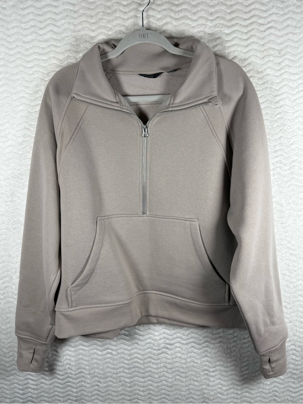Danskin Taupe Half-Zip Pullover Sweater